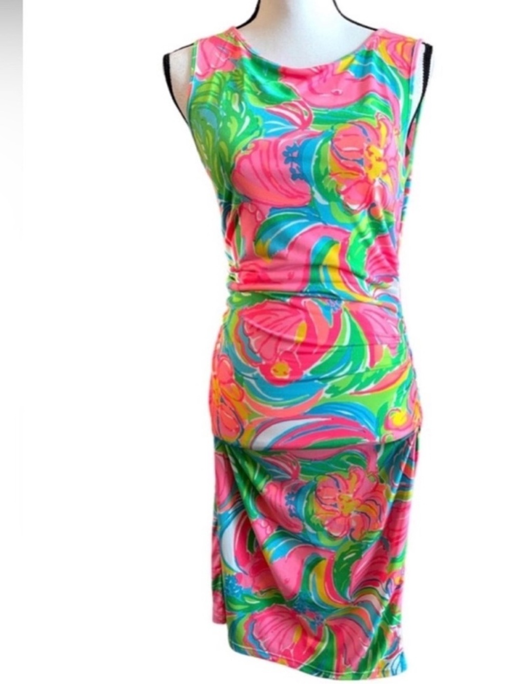 Lilly Pulitzer So A Peeling Madeira Bodycon Dress Elephant Monkey Size XL - Picture 3 of 5